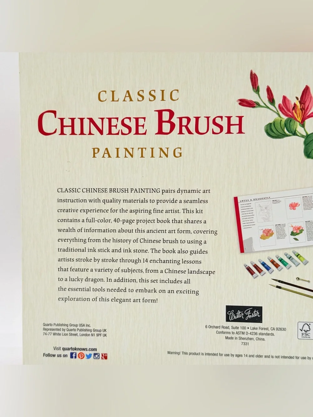 Chinese Brush Painting Classic Deluxe Art Set Walter Foster New Complete Kit